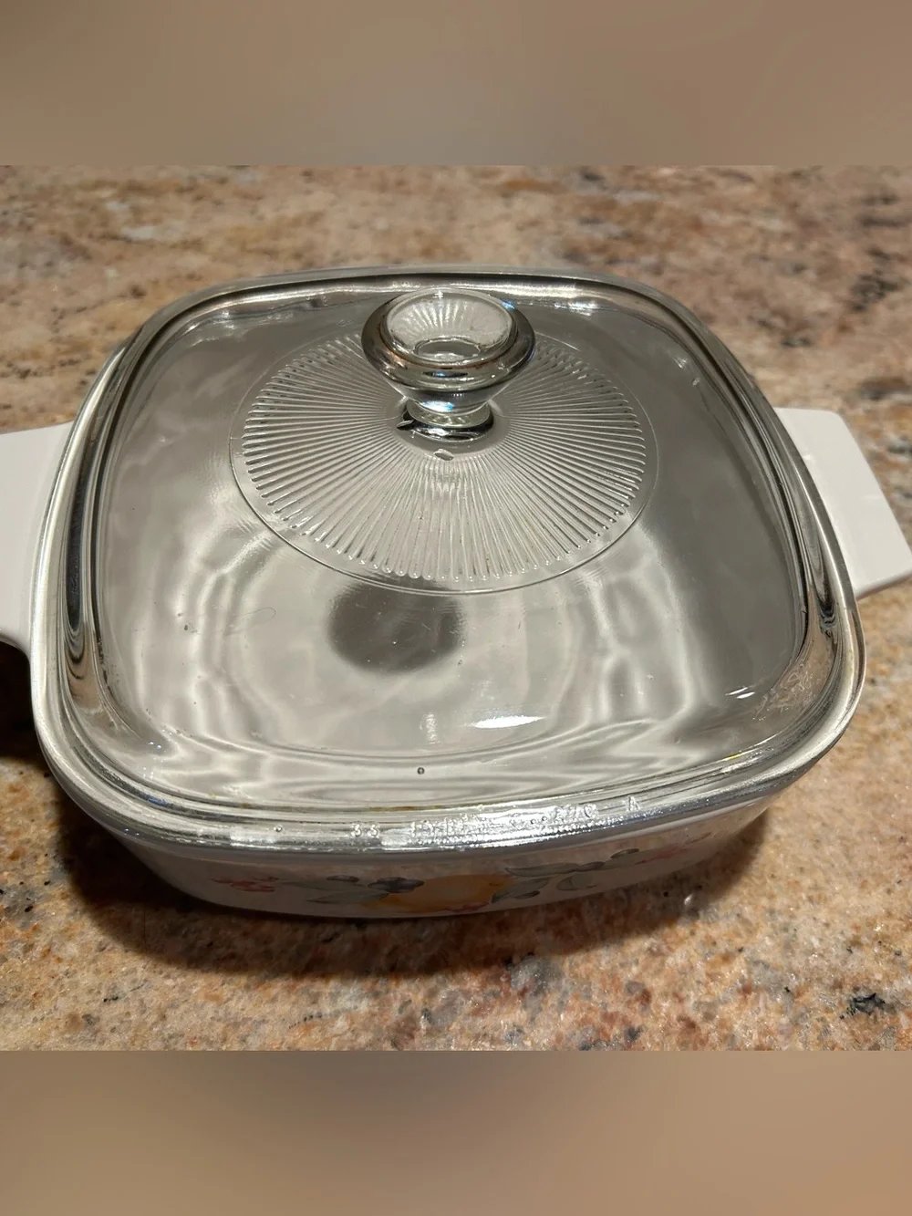 Corningware “Abundance” #A-1-B 1 liter Covered Casserole w/Pyrex Lid A-7-C.